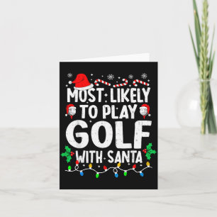 Cartão Mais Provável De Jogar Golfe Com Papai Noel Engraç