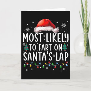 Cartão Mais Provável de Peidar no Colo de Papai Noel Dive