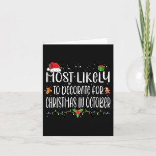 Cartão Mais Provável Para Decorar No Natal Em Outubro