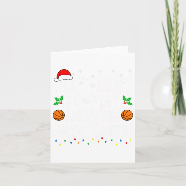 Cartão Mais Provável Para Jogar Basquete Com A Família C  (Frente)