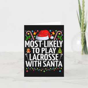 Cartão Mais Provável Para Jogar Lacrosse Com Papais noeis