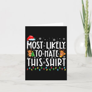 Cartão Mais Provável Para Odiar Este Pijama De Natal Fami