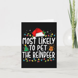 Cartão Mais Provável Para Pet Da Família De Natal Da Rebe