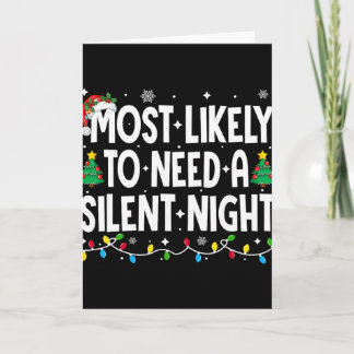 Cartão Mais Provável Precisar de uma Noite Silenciosa Fam
