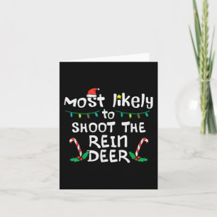 Cartão Mais Provável Que O Reindeer Da Família Natal M