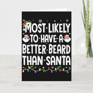 Cartão Mais Provável Ter Uma Barba Melhor Do Que Santa Ch