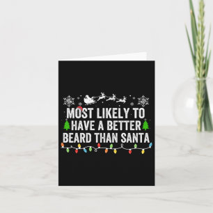 Cartão Mais Provável Ter Uma Barba Melhor Que Papai Noel