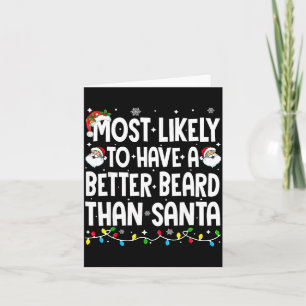 Cartão Mais Provável Ter Uma Barba Melhor Que Papai Noel