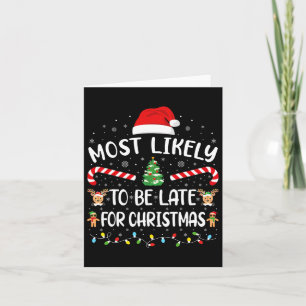 Cartão Mais Provavelmente Atrasado Para A Fa Xmas Engraça