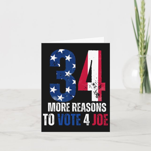 Cartão Mais Razões Para Votar Para Joe Funny No Felon Par (Frente)