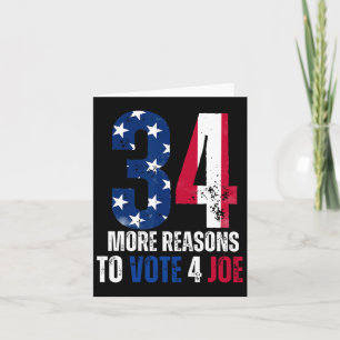 Cartão Mais Razões Para Votar Para Joe Funny No Felon Par