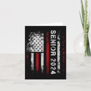 Cartão Mais velho 2024 American Flag Usa Graduation Class