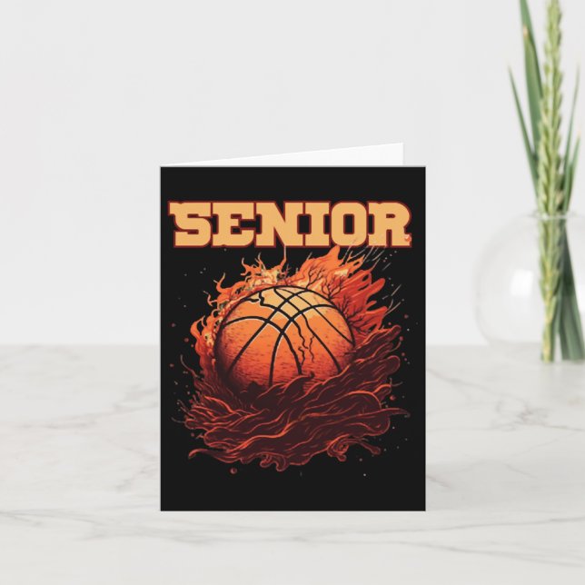 Cartão Mais velho de basquetebol, tia 1 (Frente)