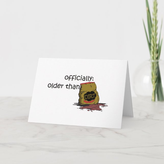 Cartão Mais velho que a poeira (Frente)