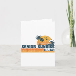 Cartão Mais velho Sunrise 2026 Graduação Legal Retro Alta
