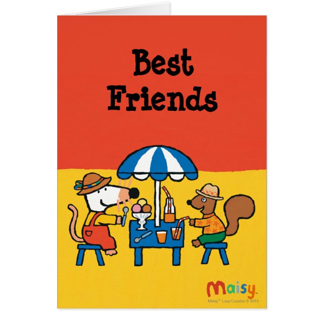 Cartão Maisy e Cyril Snacktime na praia (Frente)