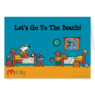 Cartão Maisy e Cyril vão na cena das férias