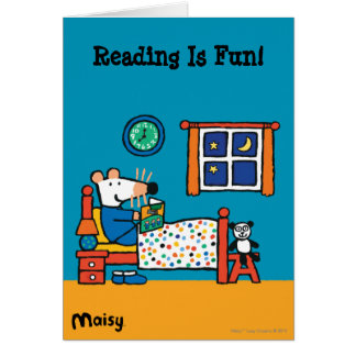 Cartão Maisy pronta para pijamas do azul da cama