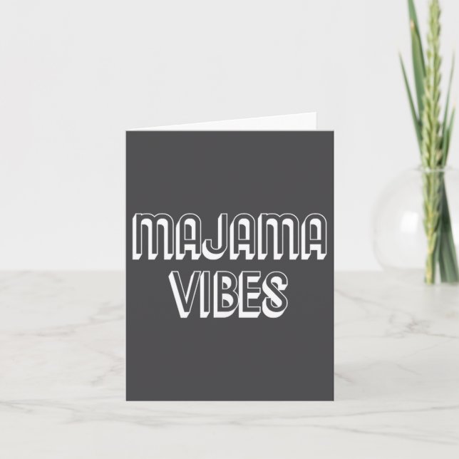 Cartão Majama Vibes - Gujarati Engraçado  (Frente)