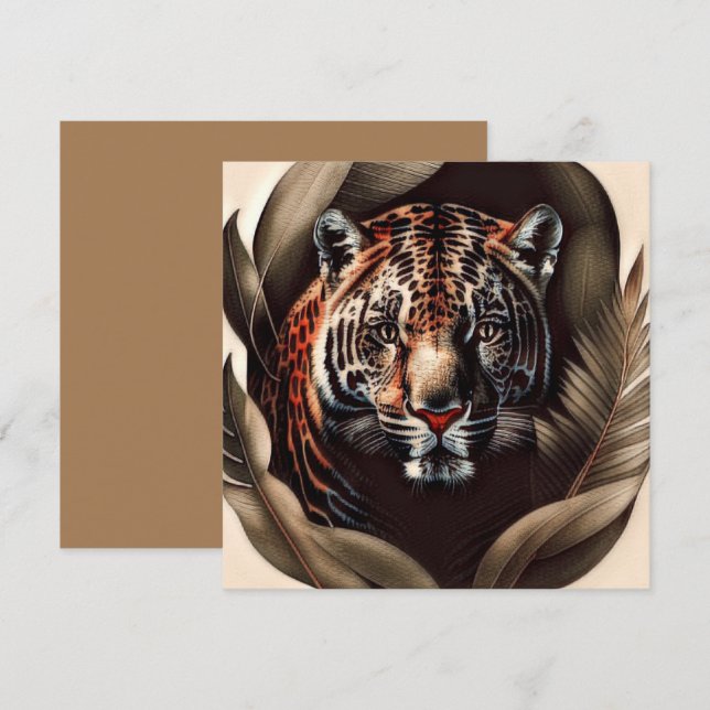 Cartão Majestade Jaguar - Rei Da Selva (Frente/Verso)