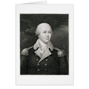 Cartão Major-General Nathaniel Greene (1742-86), gravado