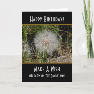 Cartão Make A Wish Dandylyon Birthday Card