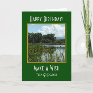 Cartão Make A Wish Fishing Birthday Card