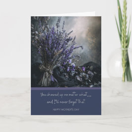 Cartão Mal-humorada, Elegante Floral Escura de Lavanda do