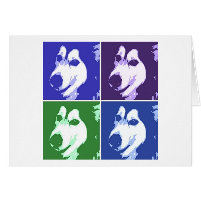 Cartão Malamute (Frente Horizontal)