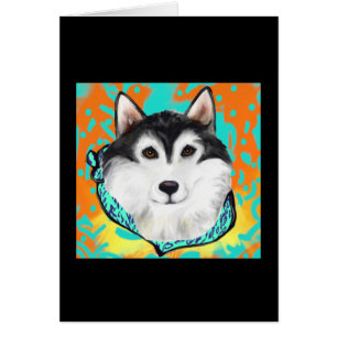 Cartão Malamute do Alasca