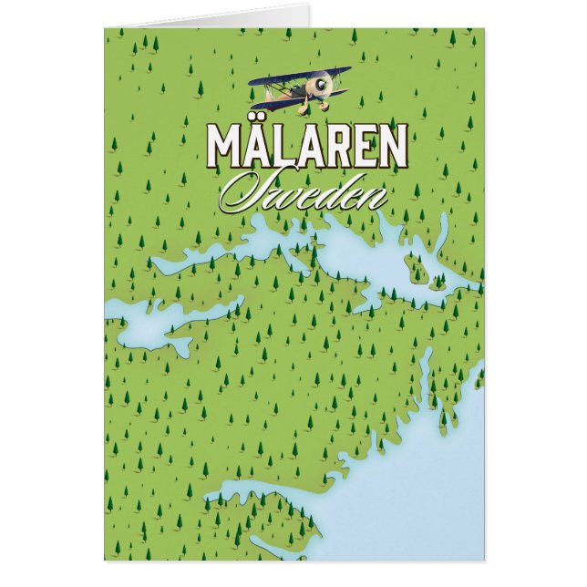 Cartão Mälaren Suécia (Frente)