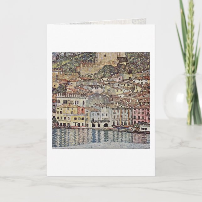 Cartão Malcesine No Lago Garda Por Gustav Klimt (Frente)