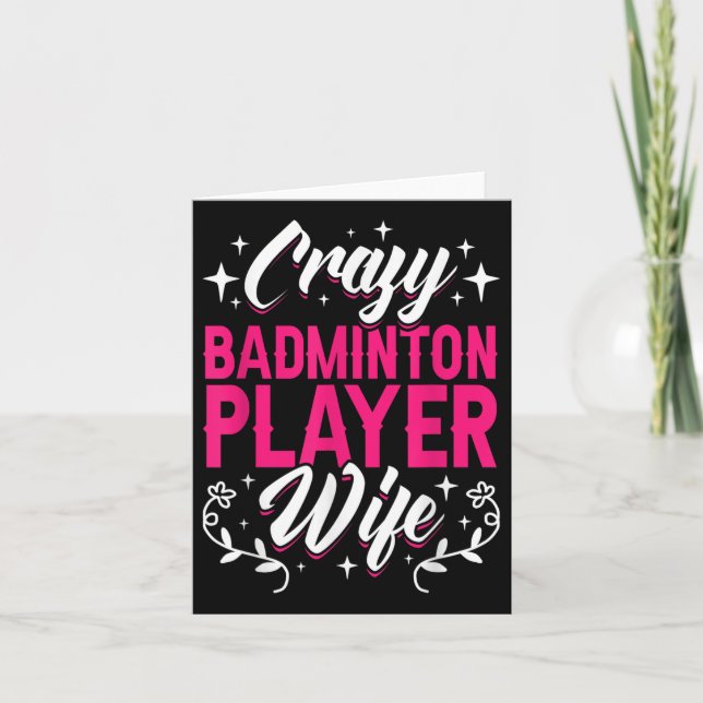 Cartão Maldito Badminton Player Wife Shuttle (Frente)