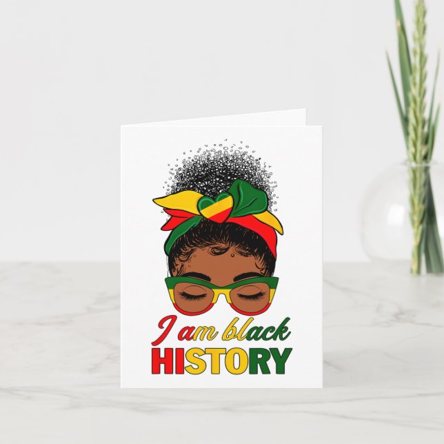 Cartão Maldito Cabelo de Arma Eu Sou História Negra Ameri (Frente)