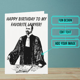 Cartão Male Lawyer Birthday