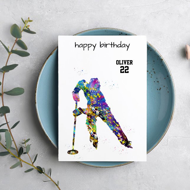 Cartão Male Ringette Player  (Criador carregado)