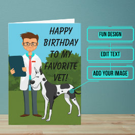 Cartão Male Veterinarian Birthday