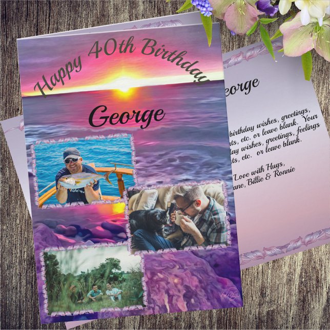 Cartão Malecon Sunset Birthday 0911 (Criador carregado)