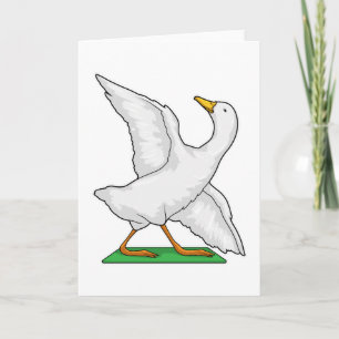 Cartão Malhação de Meditação de Yoga Duck