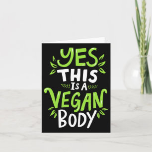 Cartão Malhação de Vegan para construção de bases naturai