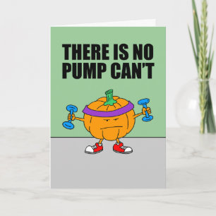 Cartão Malhação de Workout de Cute de Motivação de Pumpki