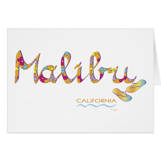 Cartão Malibu, CA (Frente Horizontal)