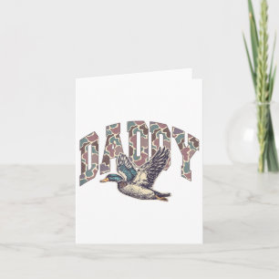 Cartão Mallard Duck Hunting Pai Retro Camouflage Pai Fa