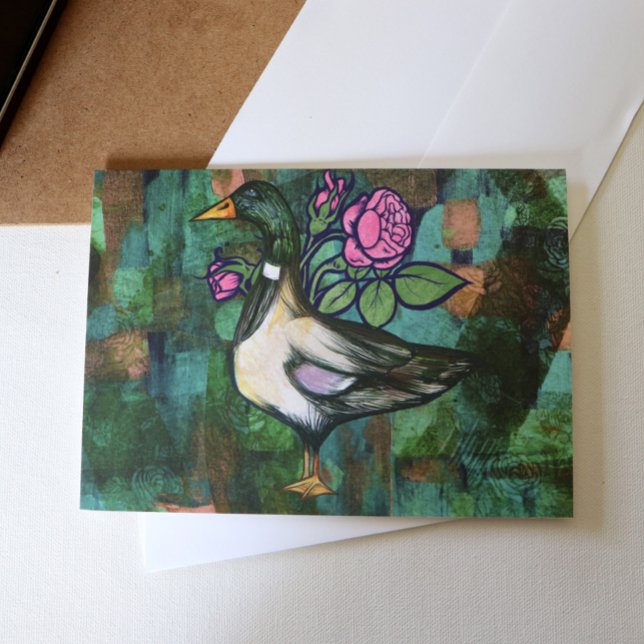 Cartão Mallard Duck Nature Passa Patos De Trabalho de art (Criador carregado)