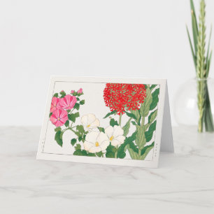 Cartão Mallow, Centranthus, por Tanigami Konan