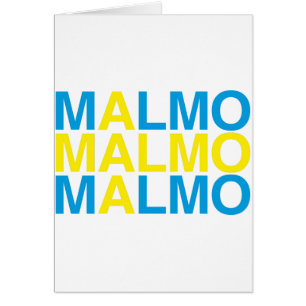 Cartão MALMO Bandeira Sueca