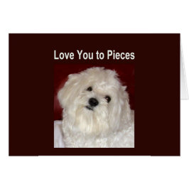 Cartão Maltês TE AMA A PEDAÇOS - Dentro Vazio