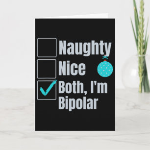 Cartão Maluquinho Bonzinho Eu Sou Bipolar Natal Divertido