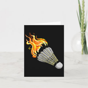 Cartão Malvado Badminton Flame Shuttle Art Sports