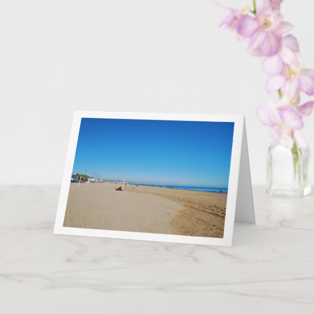 Cartão Malvarossa Beach, Valencia, Espanha (Orquídea)